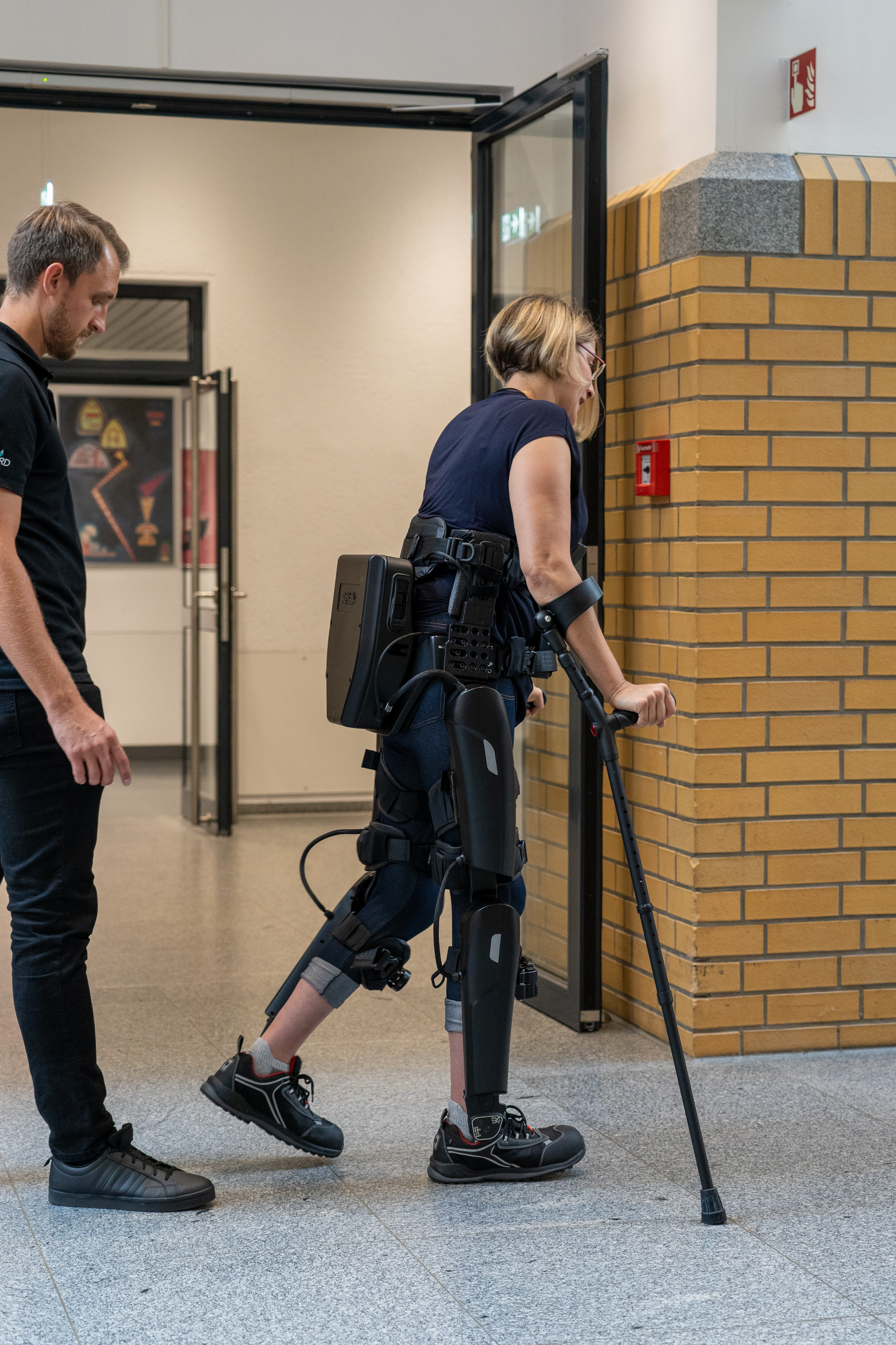 Vorführung mit Exoskelett