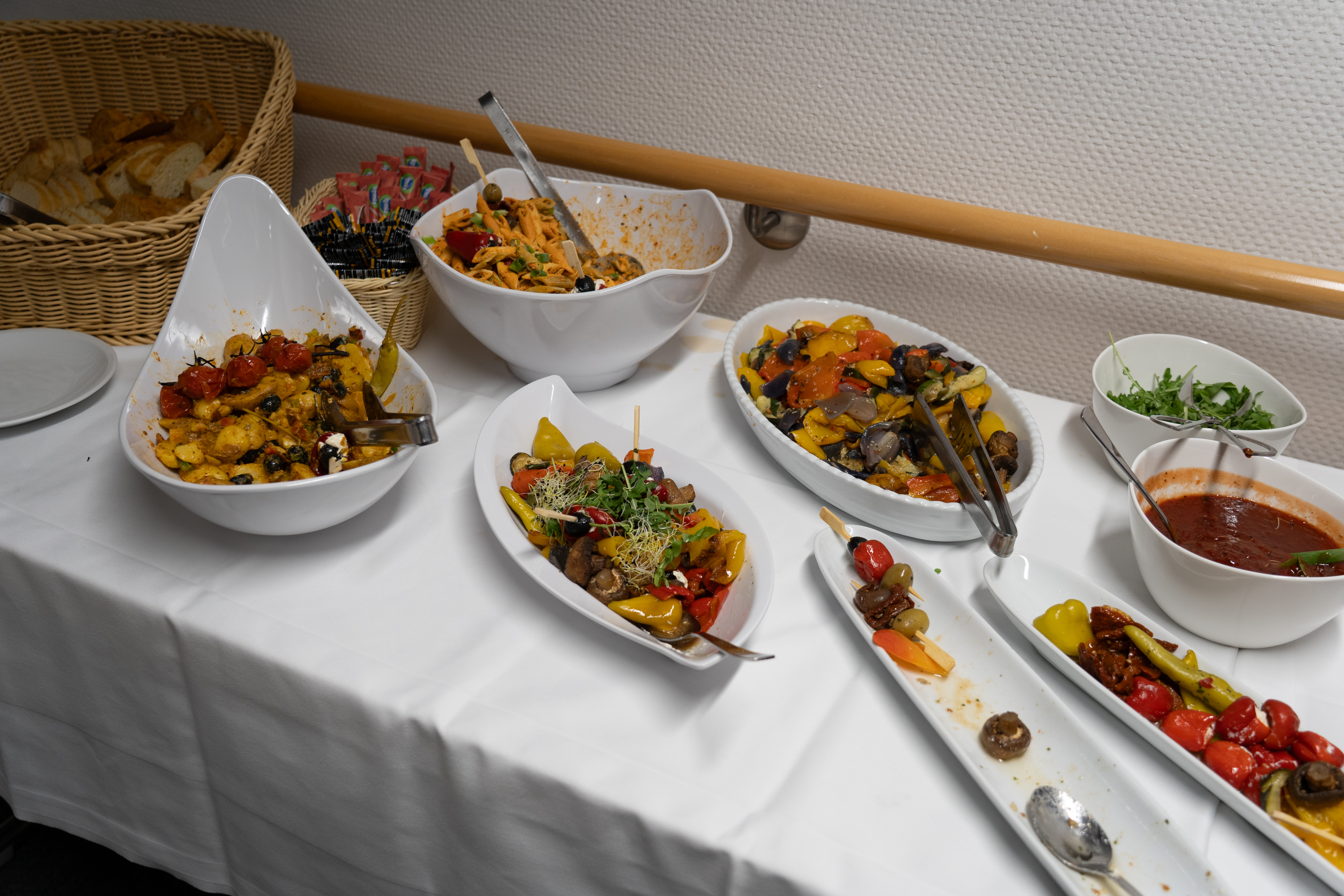 Buffet beim Sommerfest